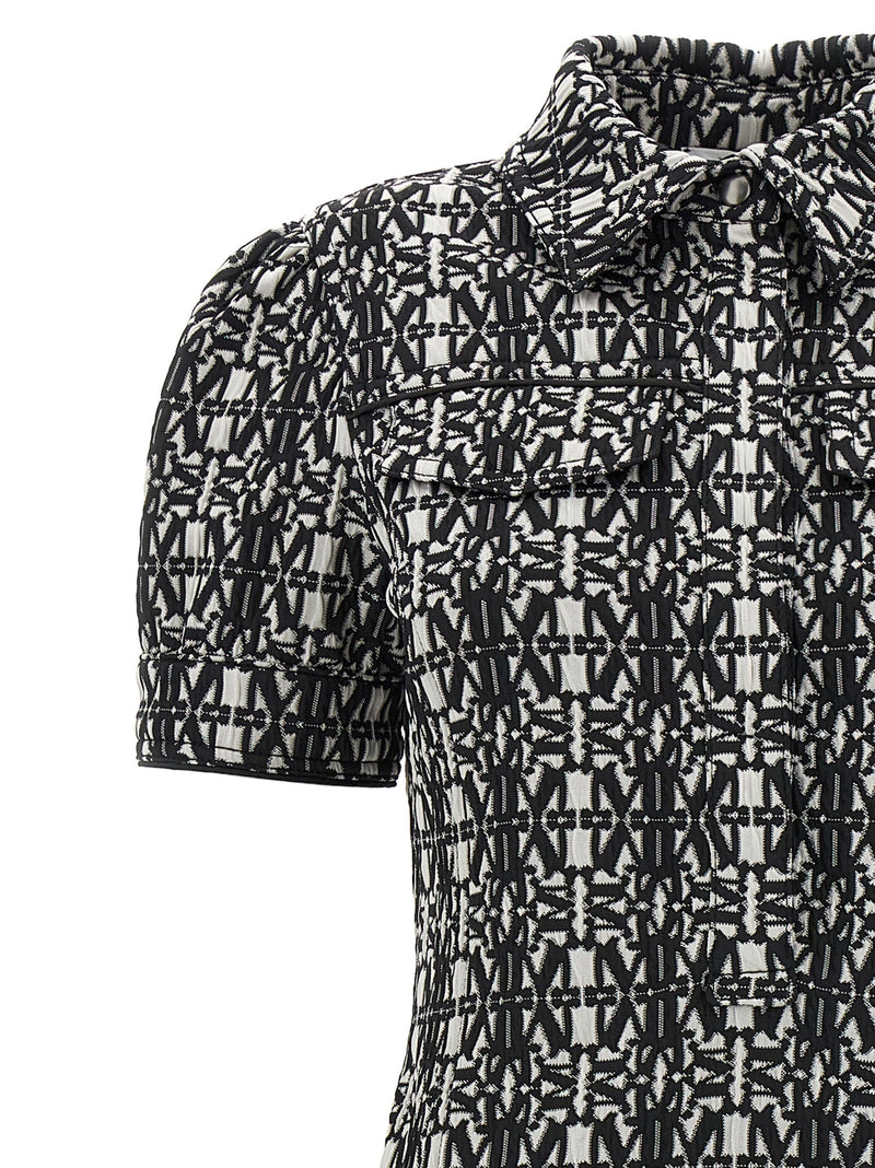 Max Mara Cesy Bicolor Polyester Short Dress