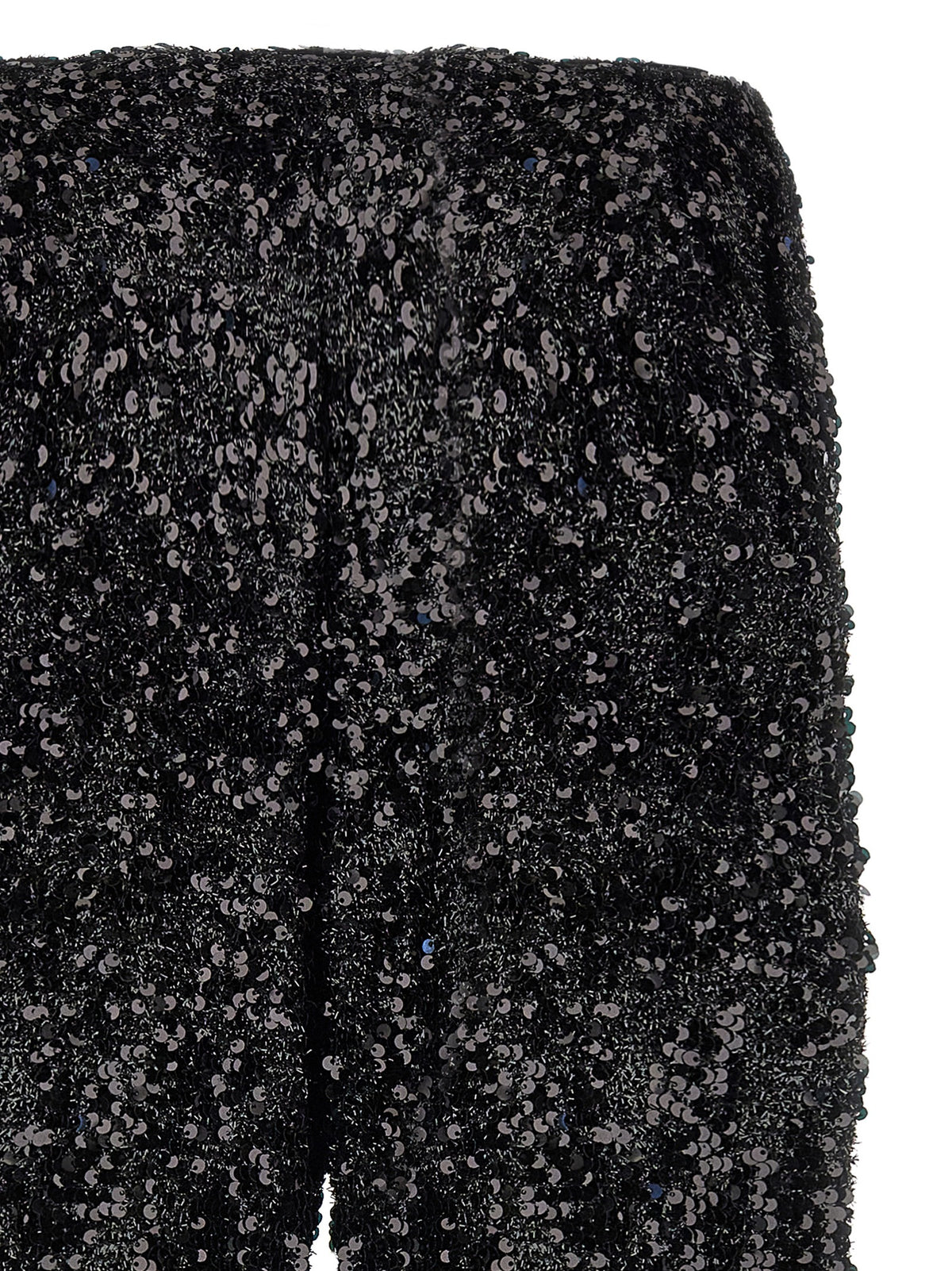 LE TWINS Moni Black Polyester Flared Pants for Women