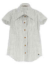Vivienne Westwood Twisted Bagatelle Bicolor Cotton Blouse
