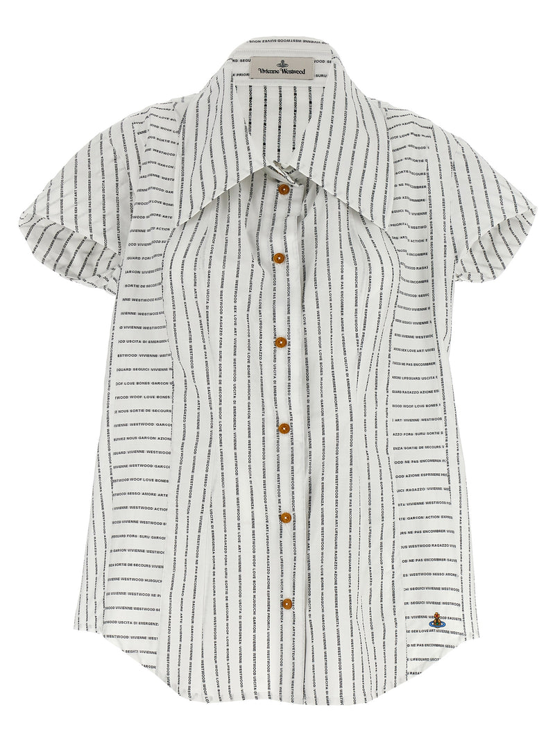 Vivienne Westwood 'Twisted Bagatelle' Bicolor Cotton Blouse
