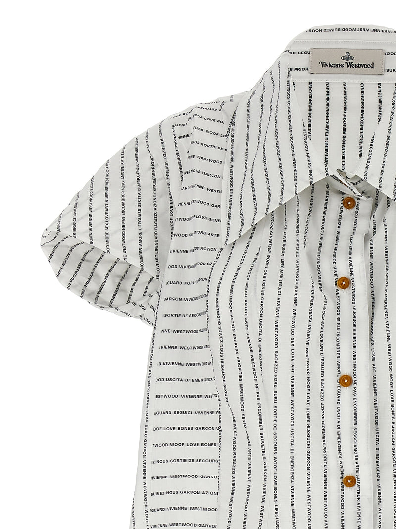 Vivienne Westwood 'Twisted Bagatelle' Bicolor Cotton Blouse
