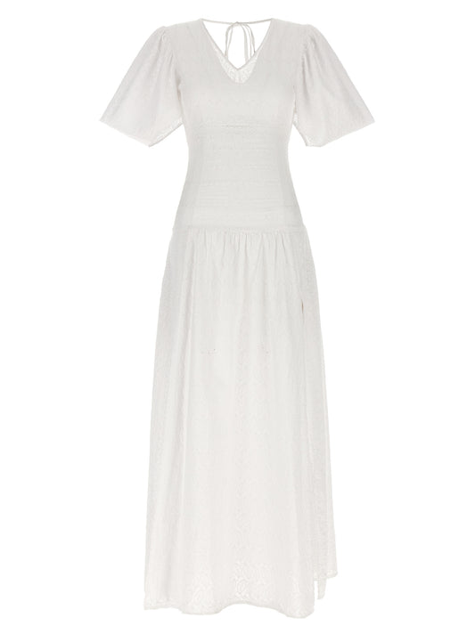 LE TWINS White Cotton Long Dress