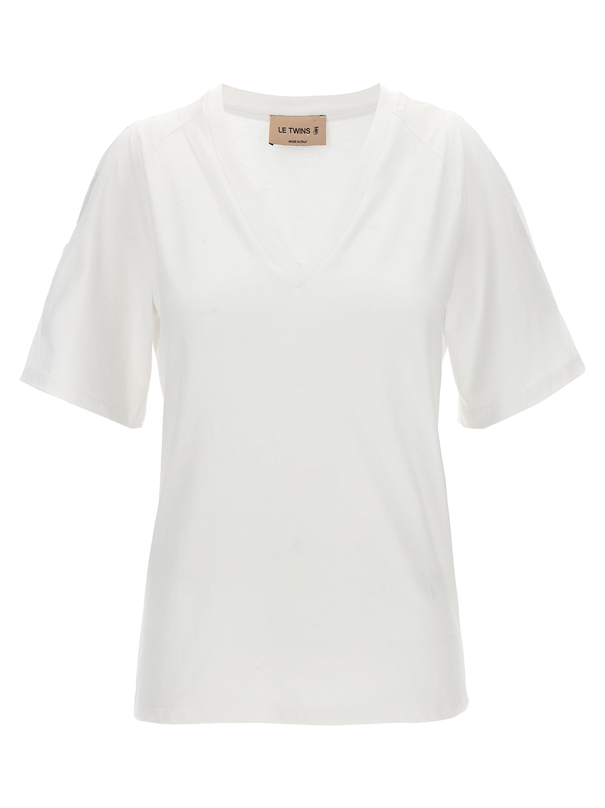LE TWINS Gianna White Cotton T-Shirt for Women