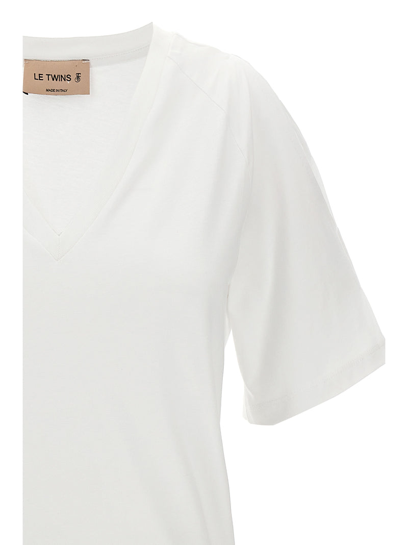 LE TWINS Gianna White Cotton T-Shirt