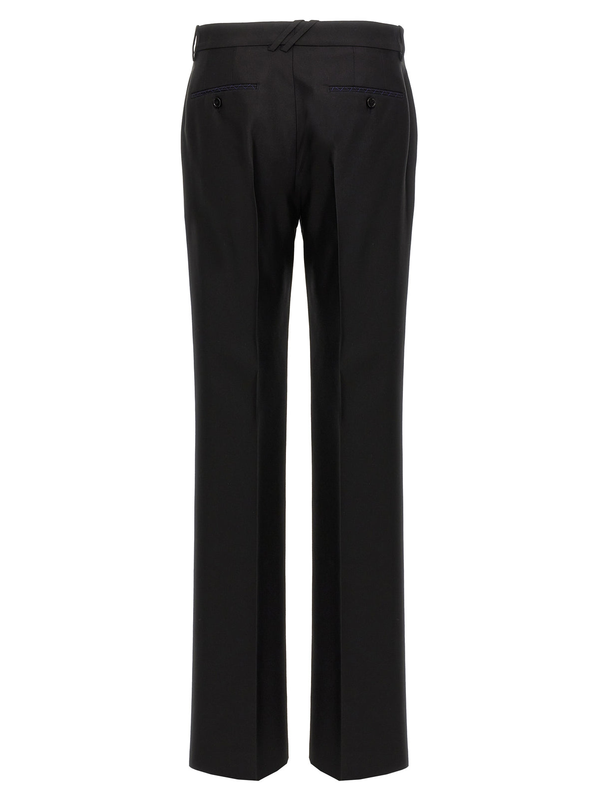 Burberry Black Virgin Wool Dress Pants for Men