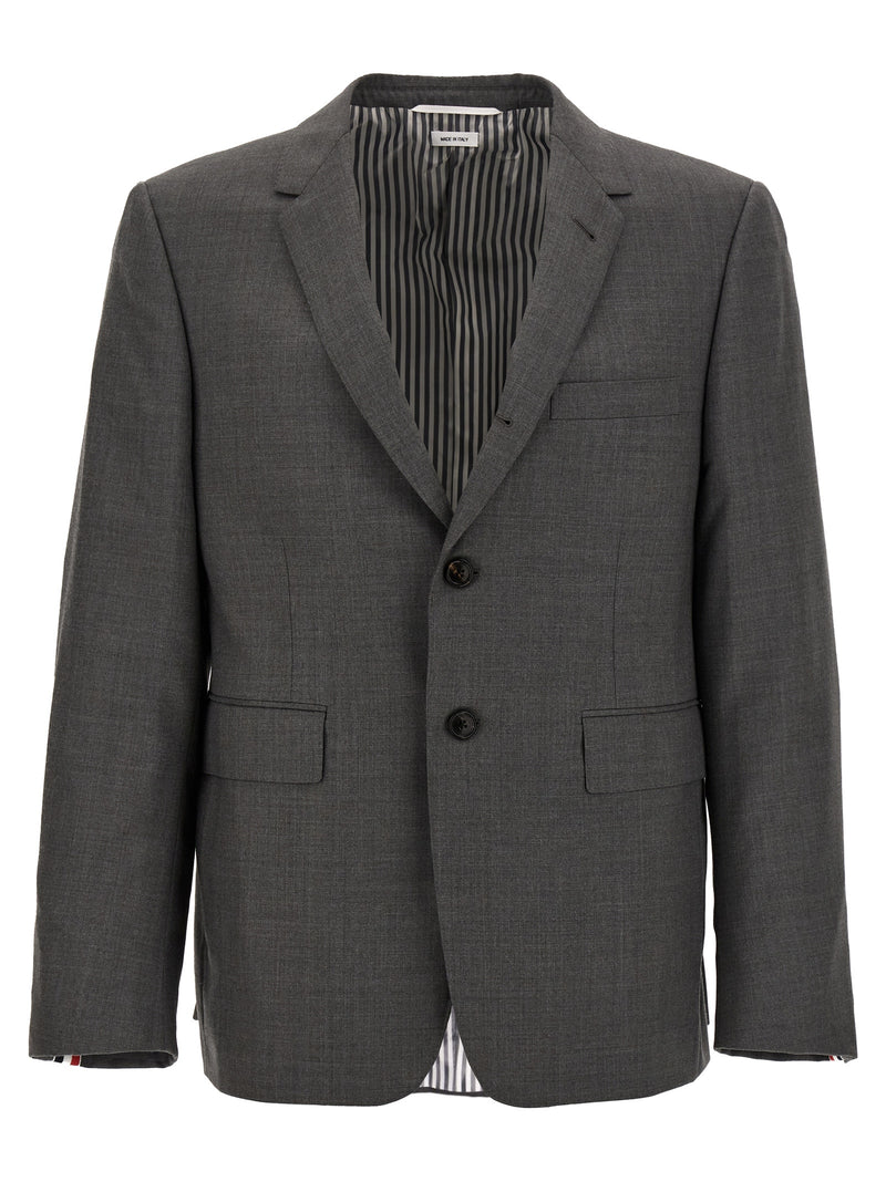 Thom Browne Classic Gray Wool Blazer for Men
