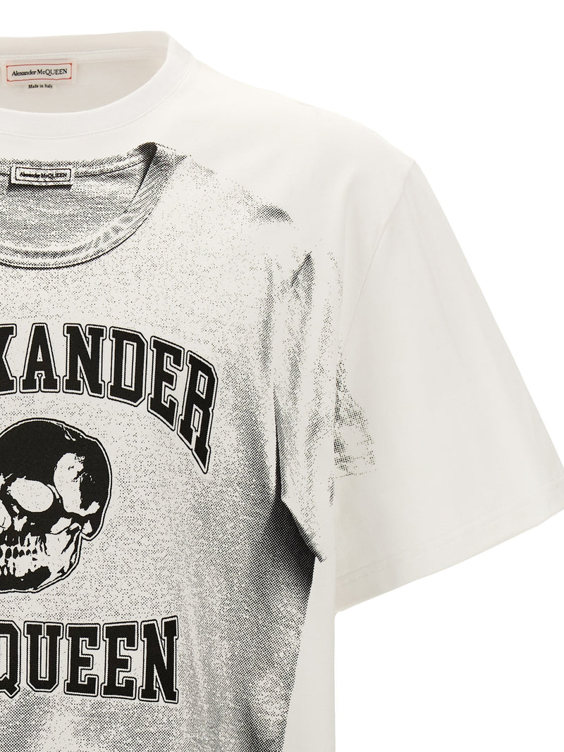Alexander McQueen Bicolor Cotton T-Shirt