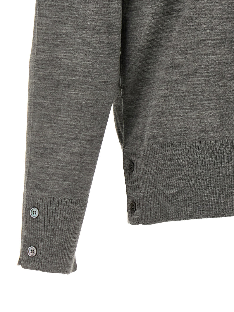 Thom Browne Gray Virgin Wool Cardigan
