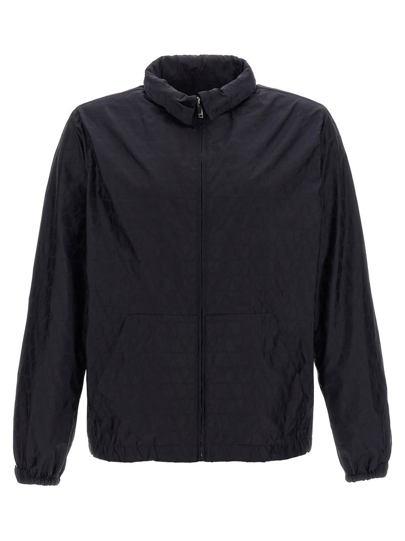 Valentino Garavani Blue Polyamide Shell Jacket - Toile Iconographe