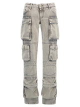The Attico Essie Gray Cotton Cargo Pants