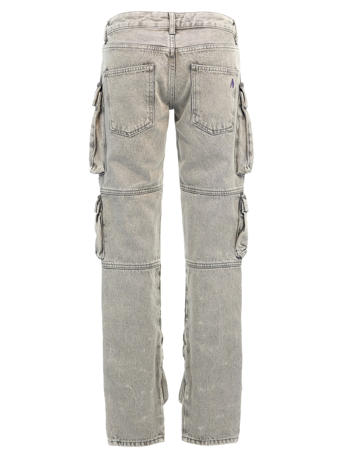 The Attico Essie Gray Cotton Cargo Pants