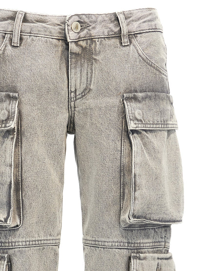 The Attico Gray Cotton Cargo Pants