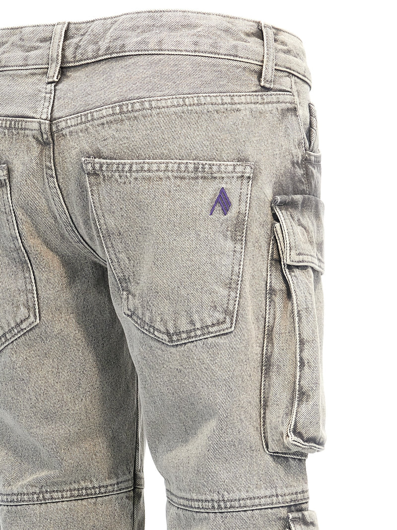 The Attico Gray Cotton Cargo Pants - Essie Model