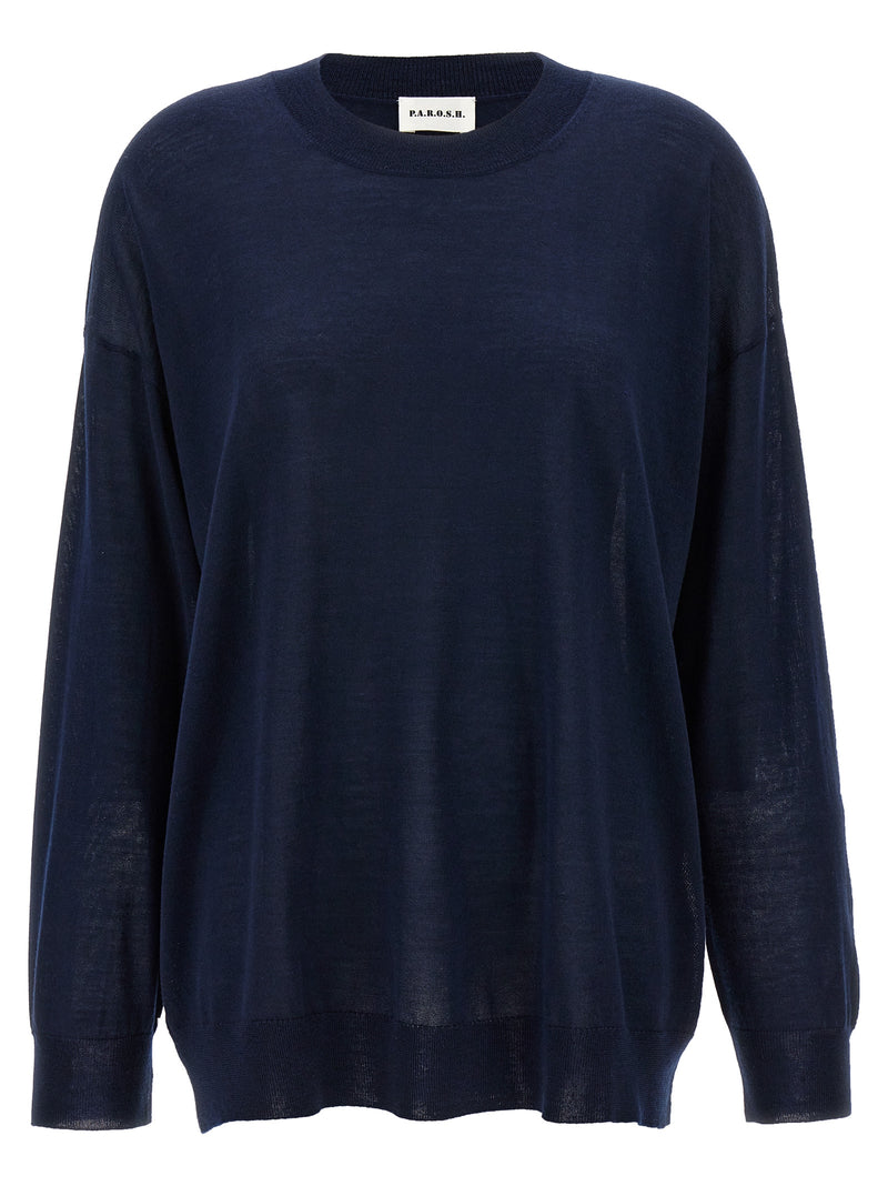 P.A.R.O.S.H. Blue Wool Cardigan for Women