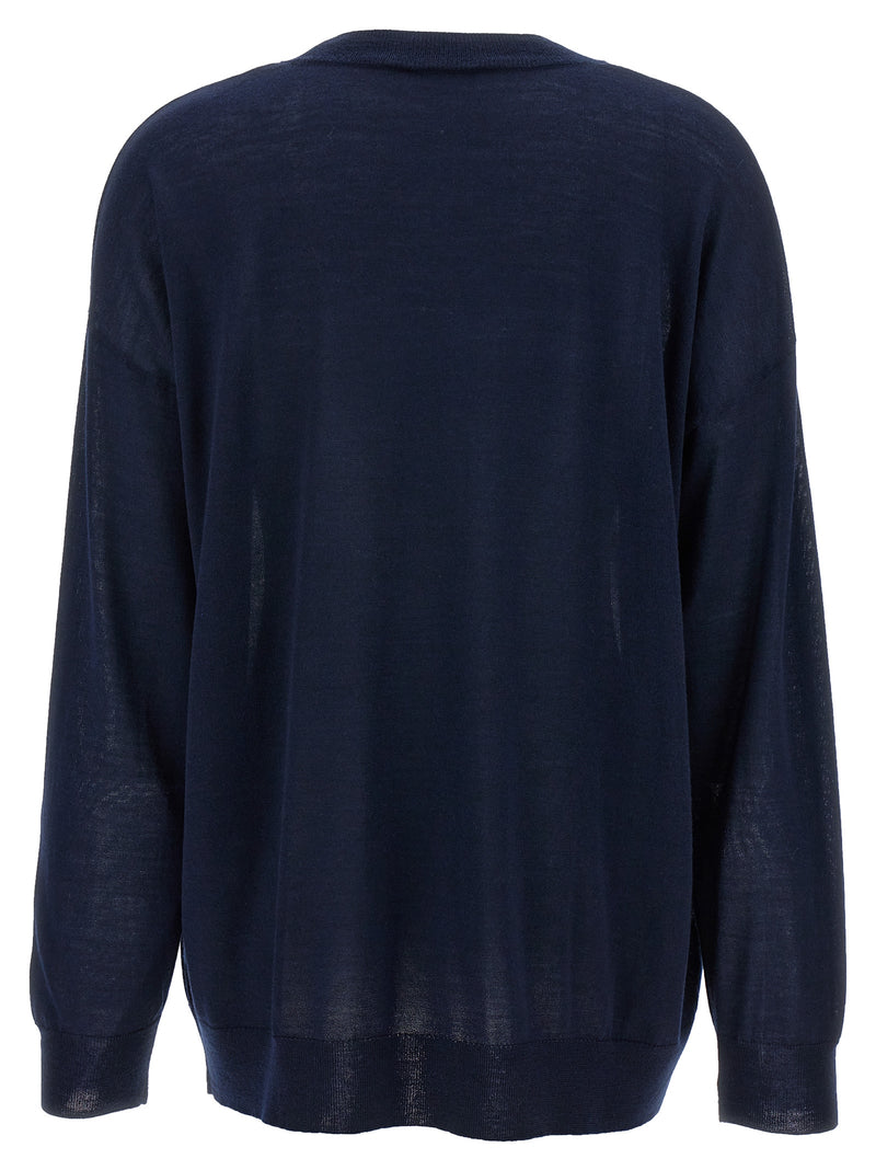 P.A.R.O.S.H. Blue Wool Cardigan for Women