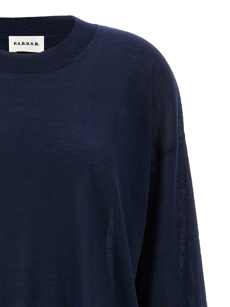 P.A.R.O.S.H. Blue Wool Cardigan for Women