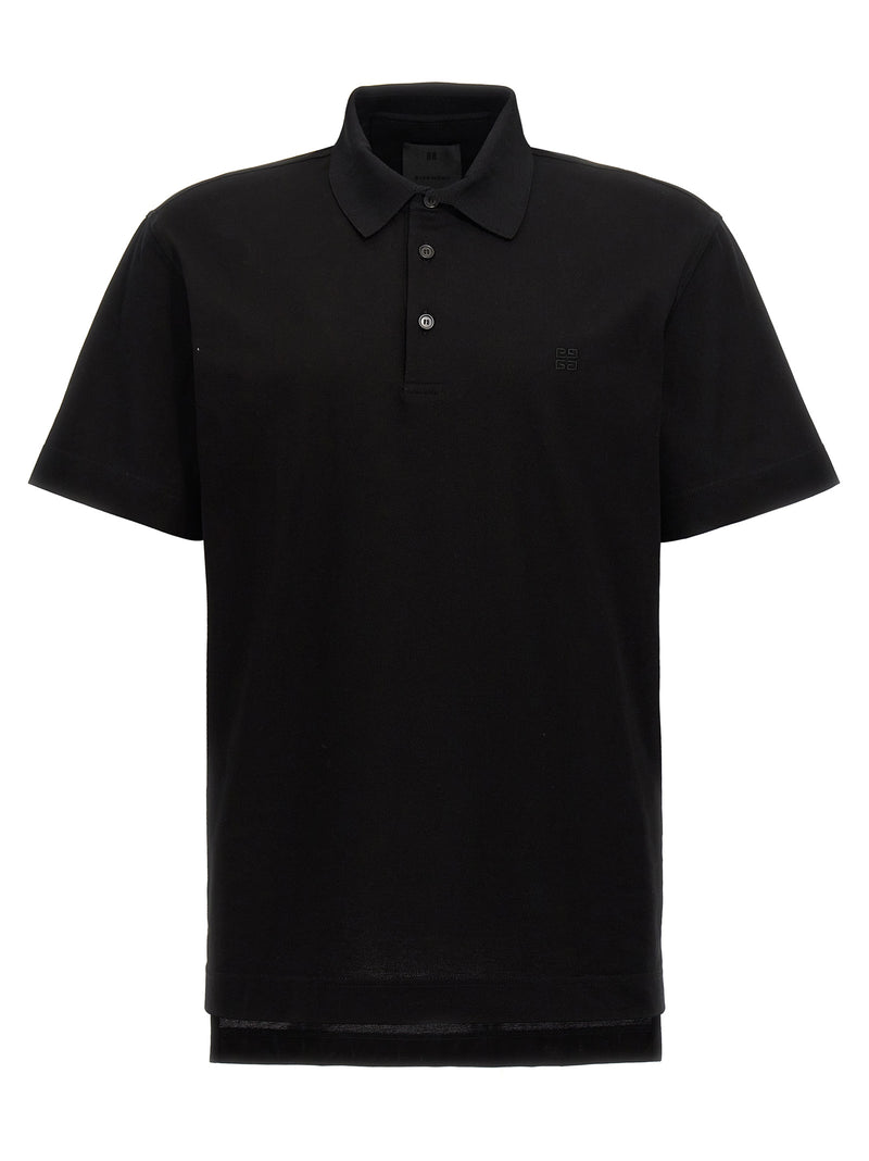 Givenchy Black Piqué Cotton Polo Shirt for Men