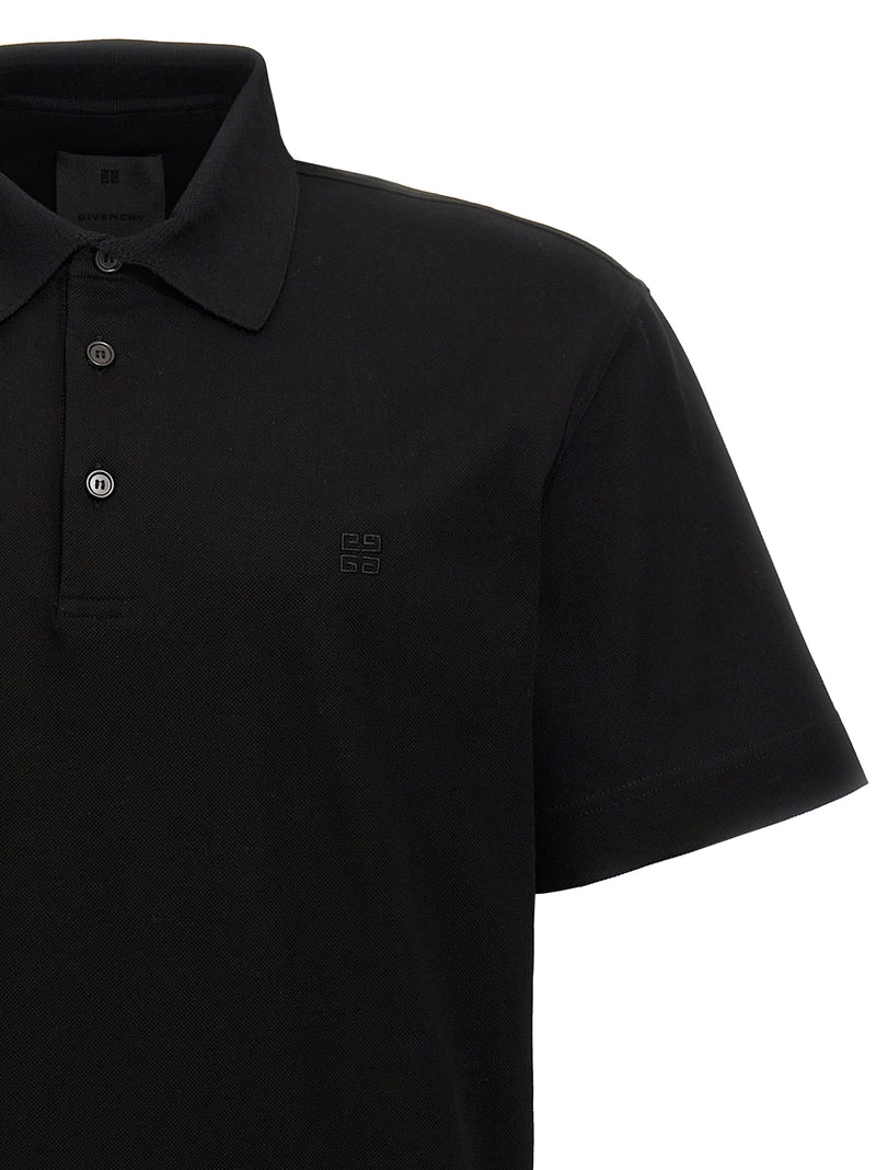 Givenchy Black Piqué Cotton Polo Shirt for Men