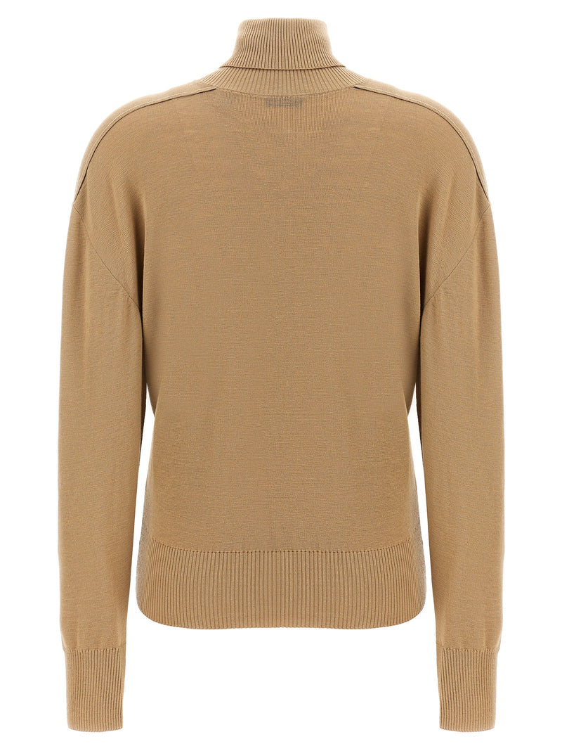 Burberry Beige Wool Cardigan - Luxury Women's Sweater