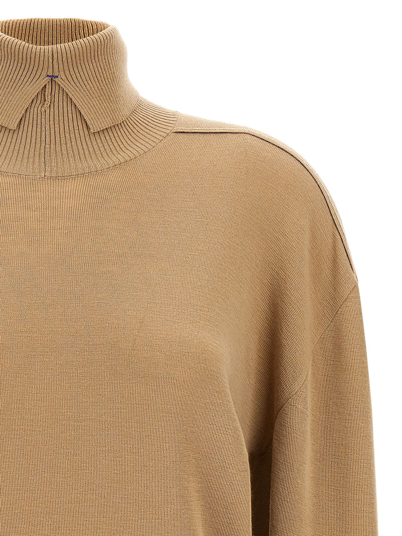 Burberry Beige Wool Cardigan - Luxury Women's Sweater