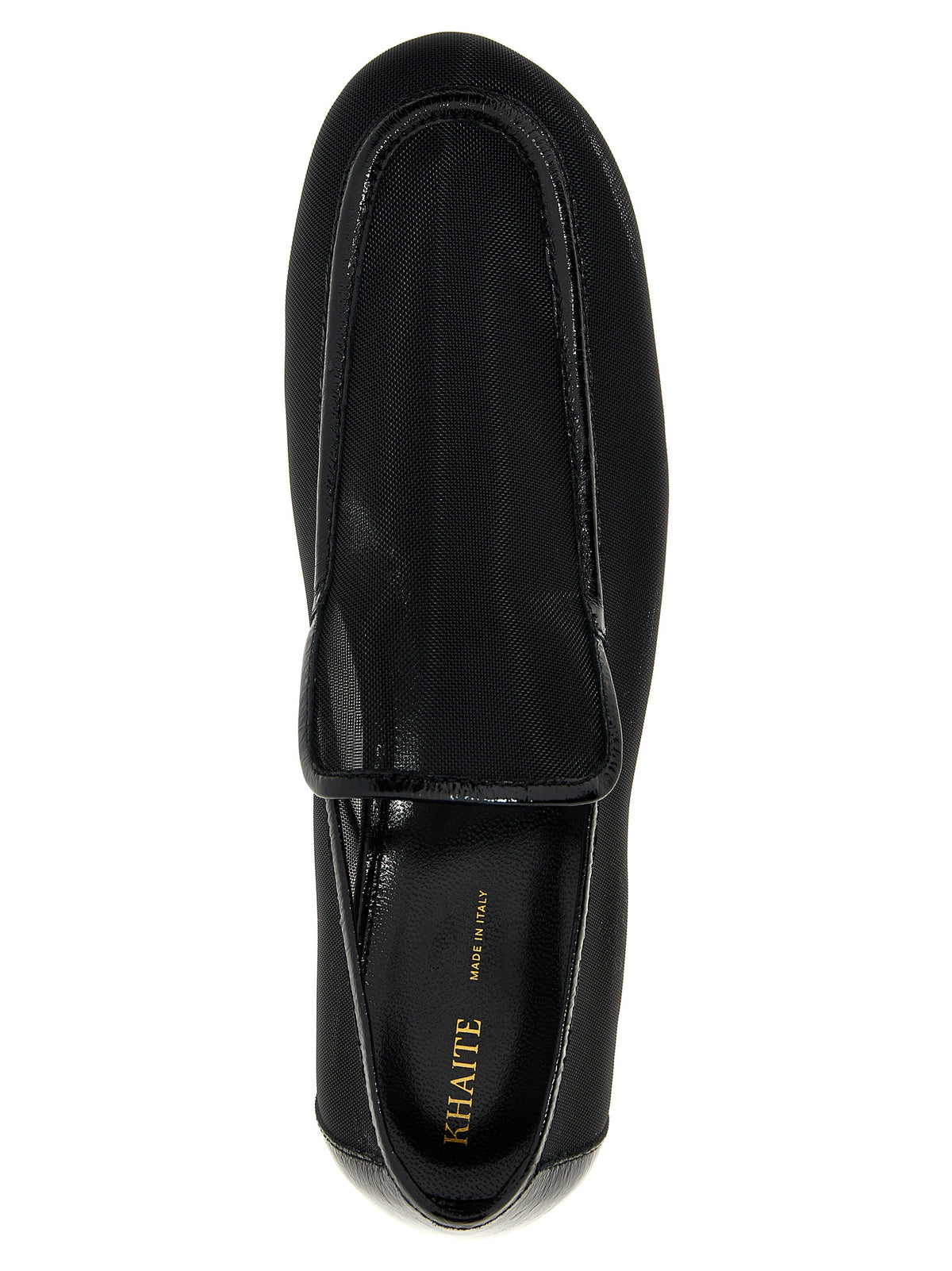 Khaite Alessia Black Polyamide Slip-On Loafers