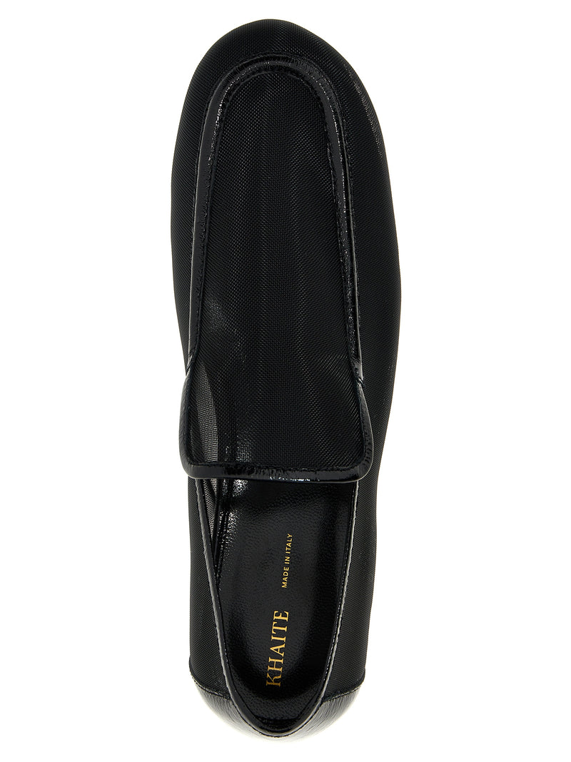 Khaite Alessia Black Polyamide Slip-On Loafers for Women