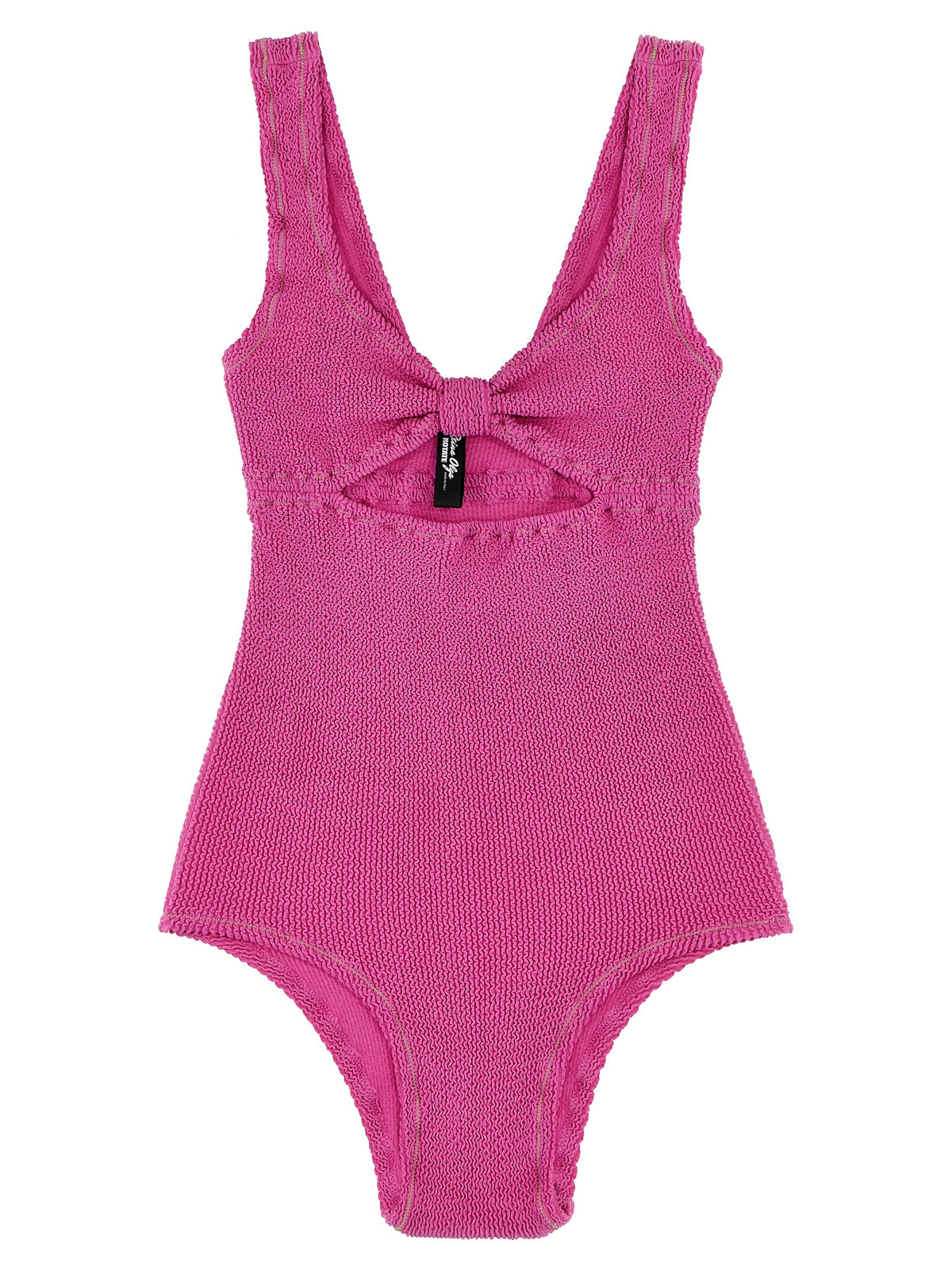 ROTATE BIRGER CHRISTENSEN Fuchsia Crinkle One-Piece Swimsuit