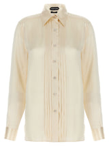 Tom Ford White Silk Blouse - Elegant Women's Shirt