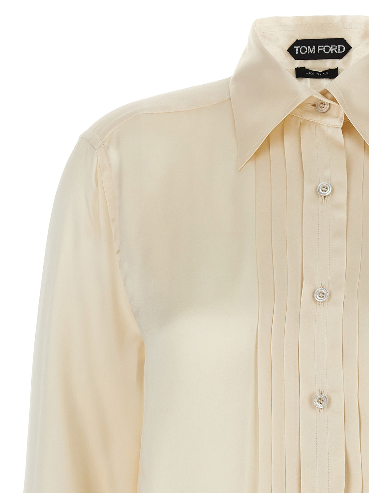 Tom Ford White Silk Blouse - Elegant Women's Shirt