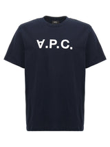 A.P.C. Blue Cotton T-Shirt - VPC Crew Neck