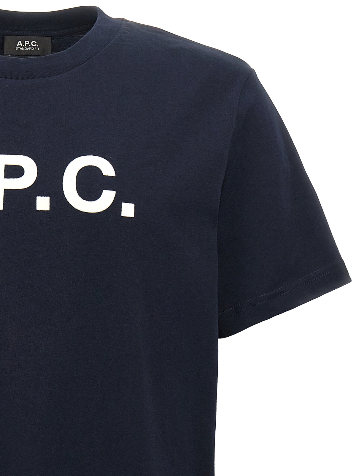 A.P.C. Blue Cotton T-Shirt - VPC Crew Neck