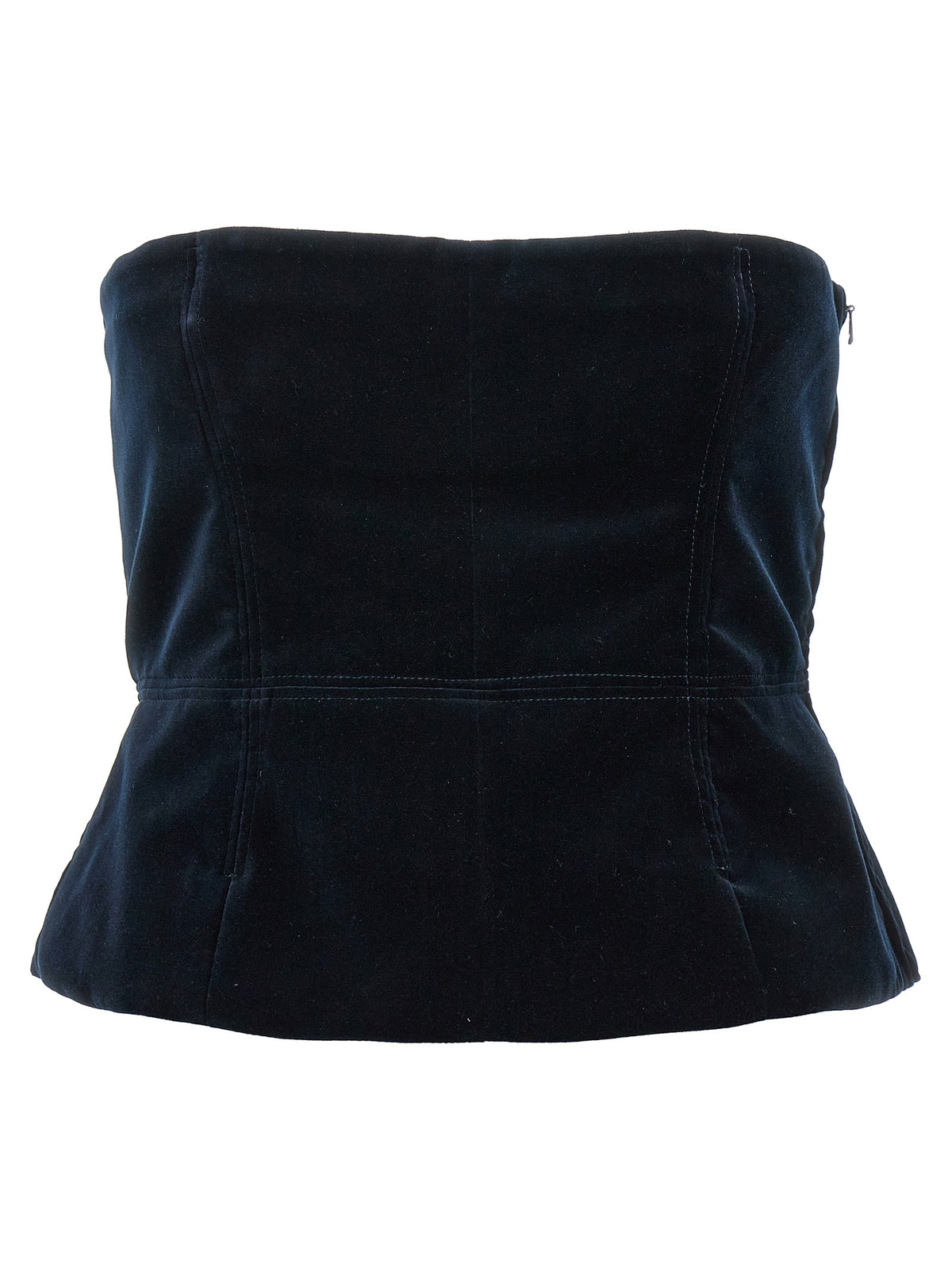 Tom Ford Blue Cotton Tank Top - Elegant Strapless Design