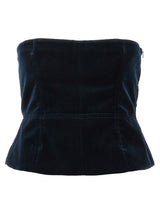 Tom Ford Blue Cotton Tank Top - Elegant Strapless Design