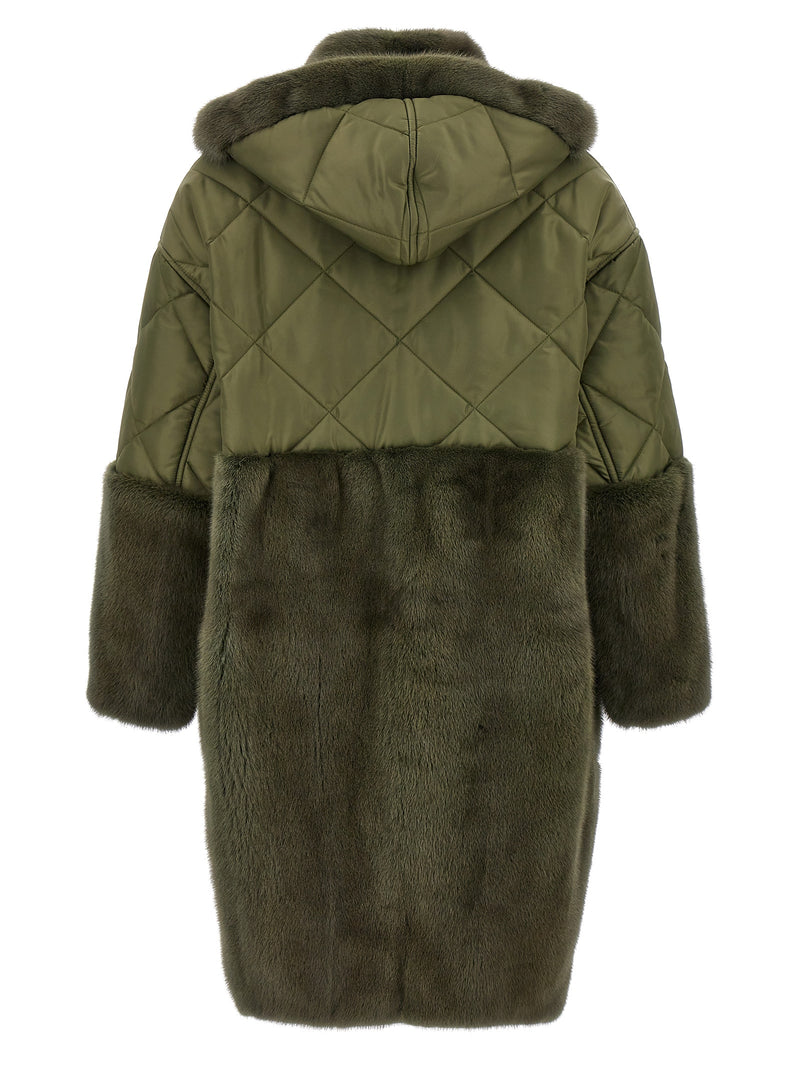 BLANCHA Bicolor Polyester Coat - Elegant Winter Outerwear