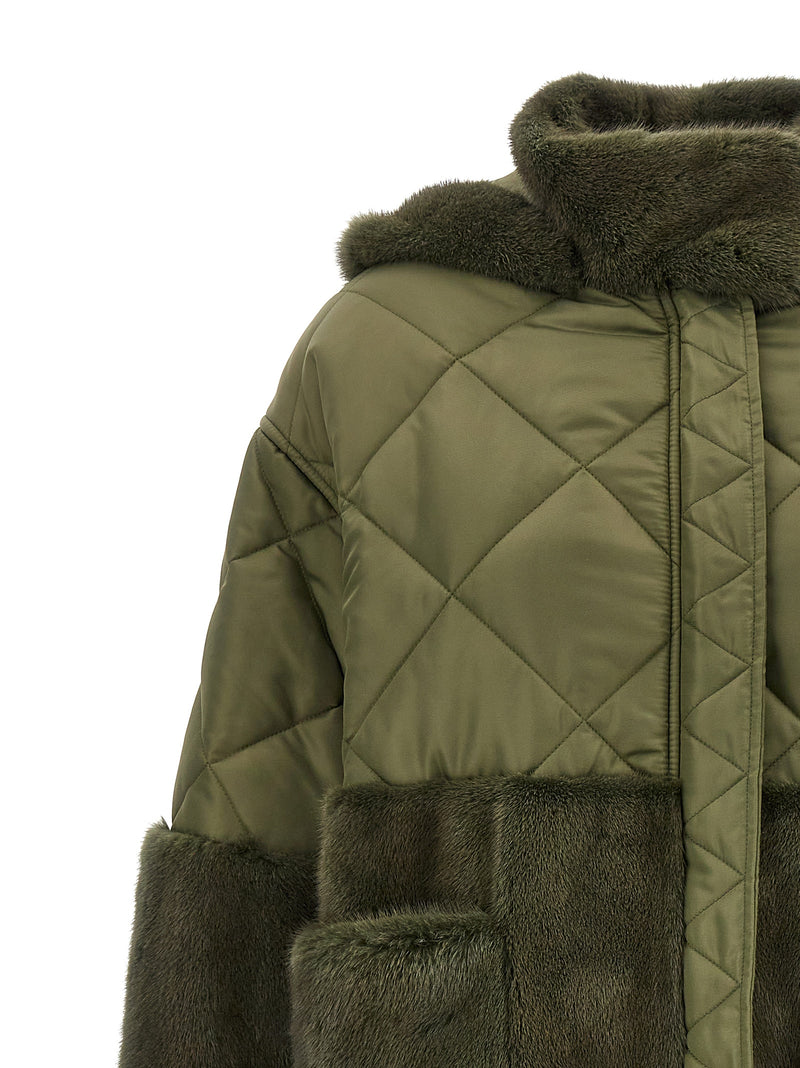 BLANCHA Bicolor Polyester Coat - Elegant Winter Outerwear