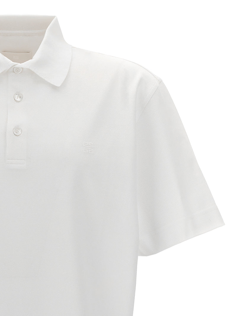 Givenchy White Cotton Polo Shirt for Men