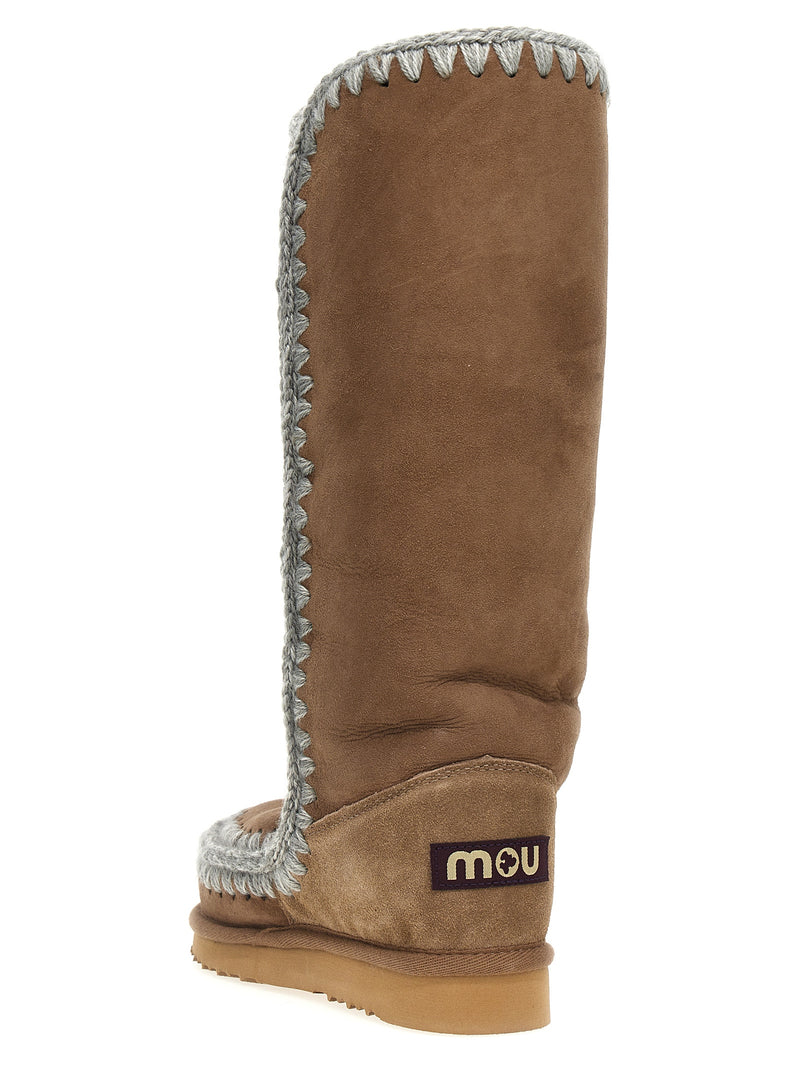 Mou Eskimo 40 Brown Lamb Leather Over The Knee Boots