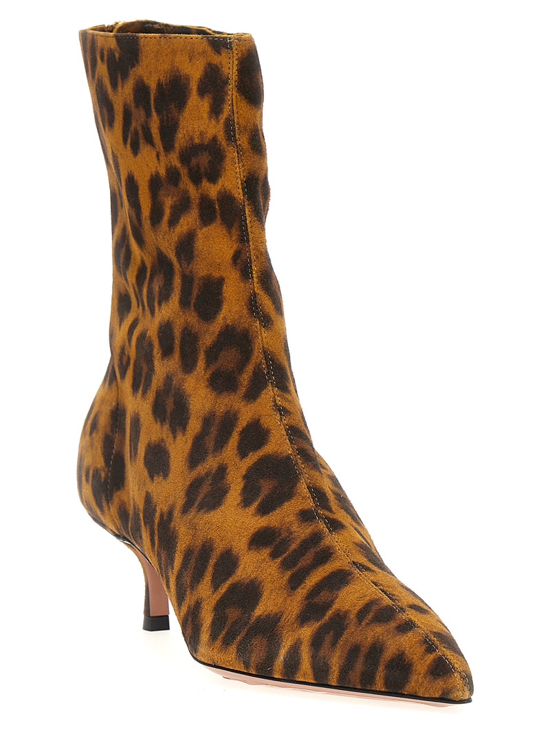 Aquazzura Montmartre Multicolor Suede Leather Ankle Boots