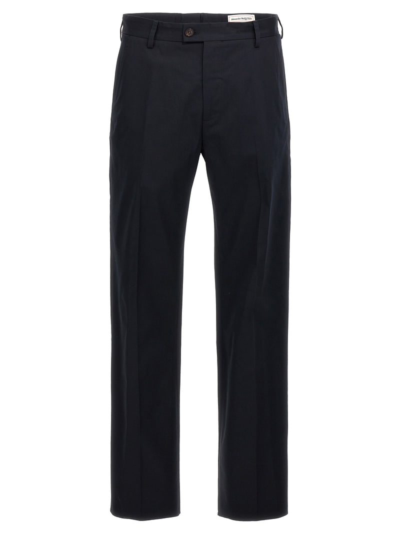 Alexander McQueen Camera Strap Chino Trousers in Blue