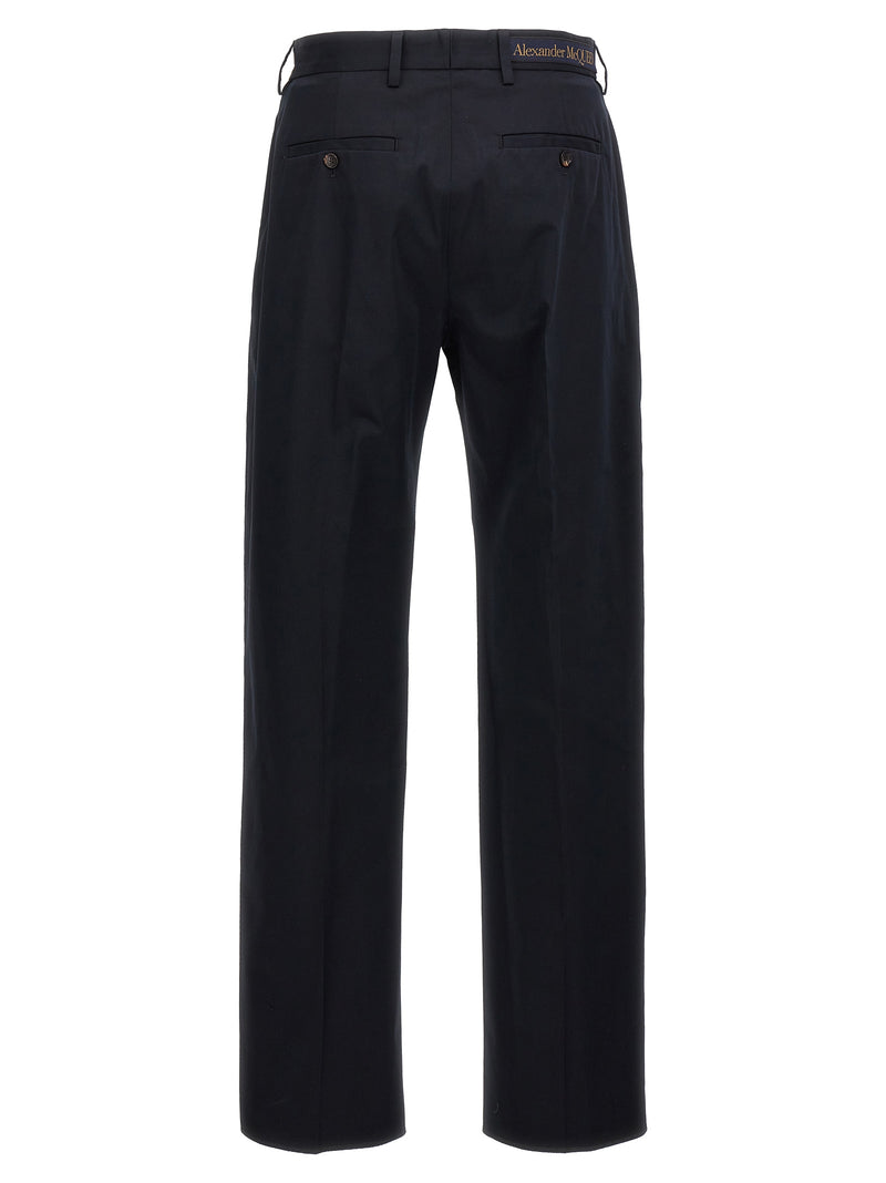 Alexander McQueen Camera Strap Chino Trousers in Blue