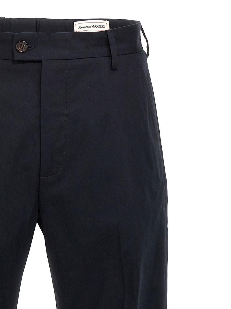 Alexander McQueen Camera Strap Chino Trousers in Blue