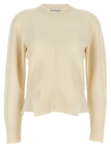 Alexander McQueen White Wool Cardigan - Chevron Corset Design