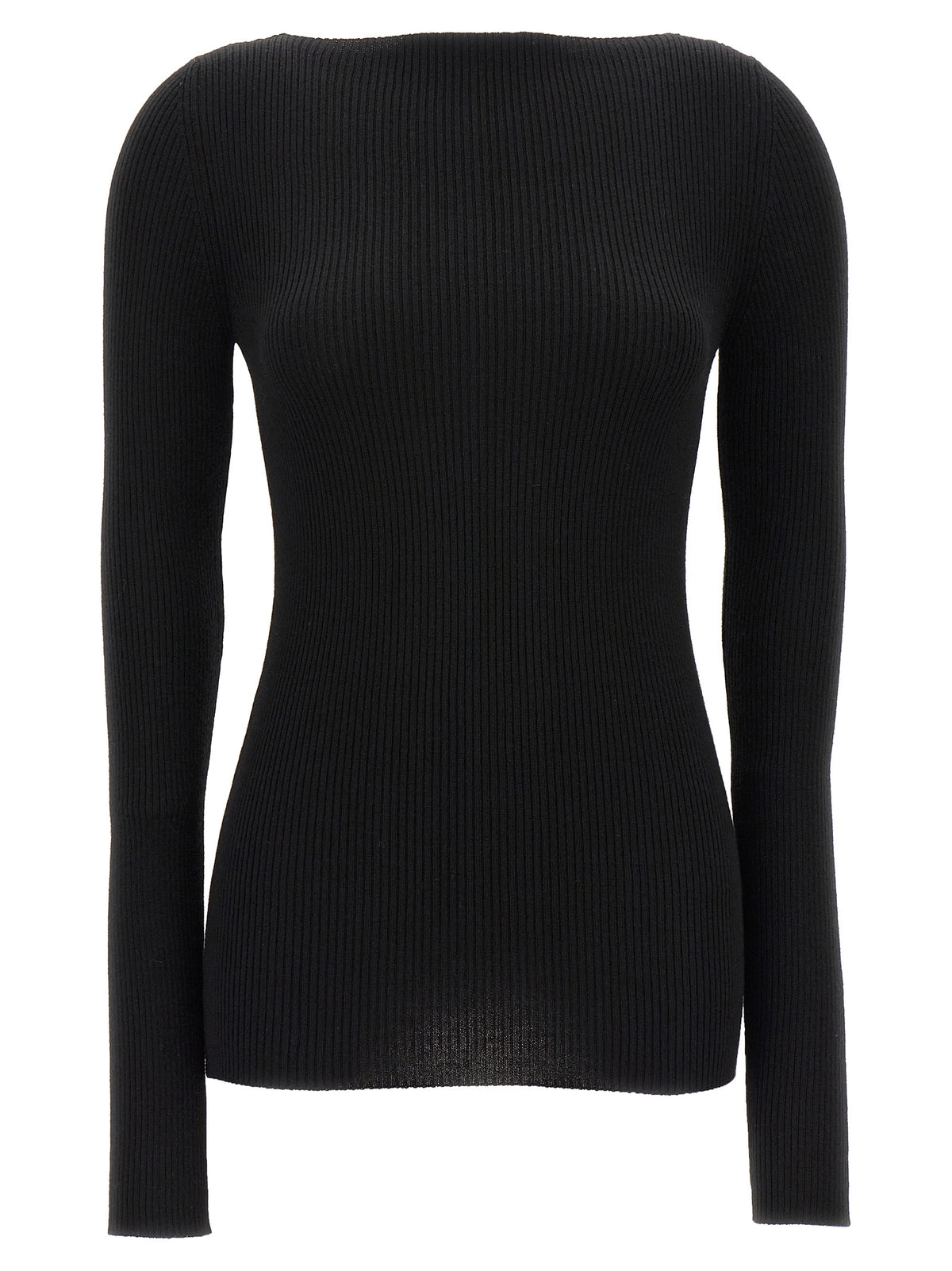 Rick Owens Al Top Black Wool Cardigan