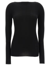 Rick Owens Al Top Black Wool Cardigan