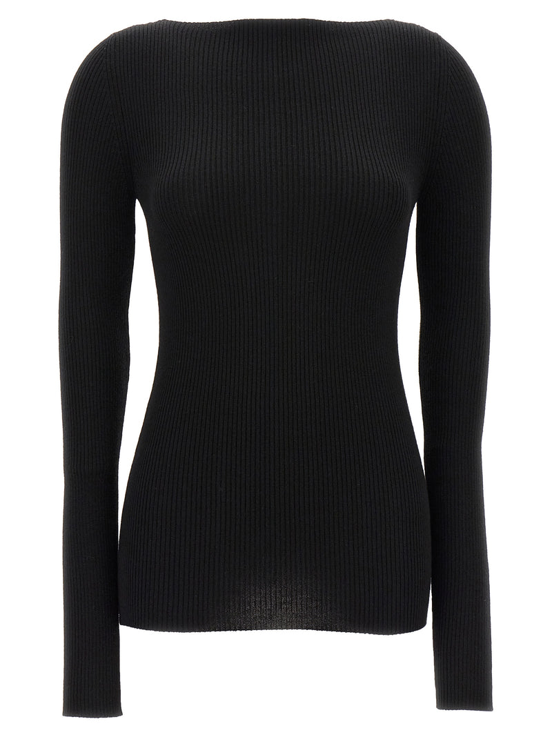 Rick Owens Al Top Black Wool Cardigan
