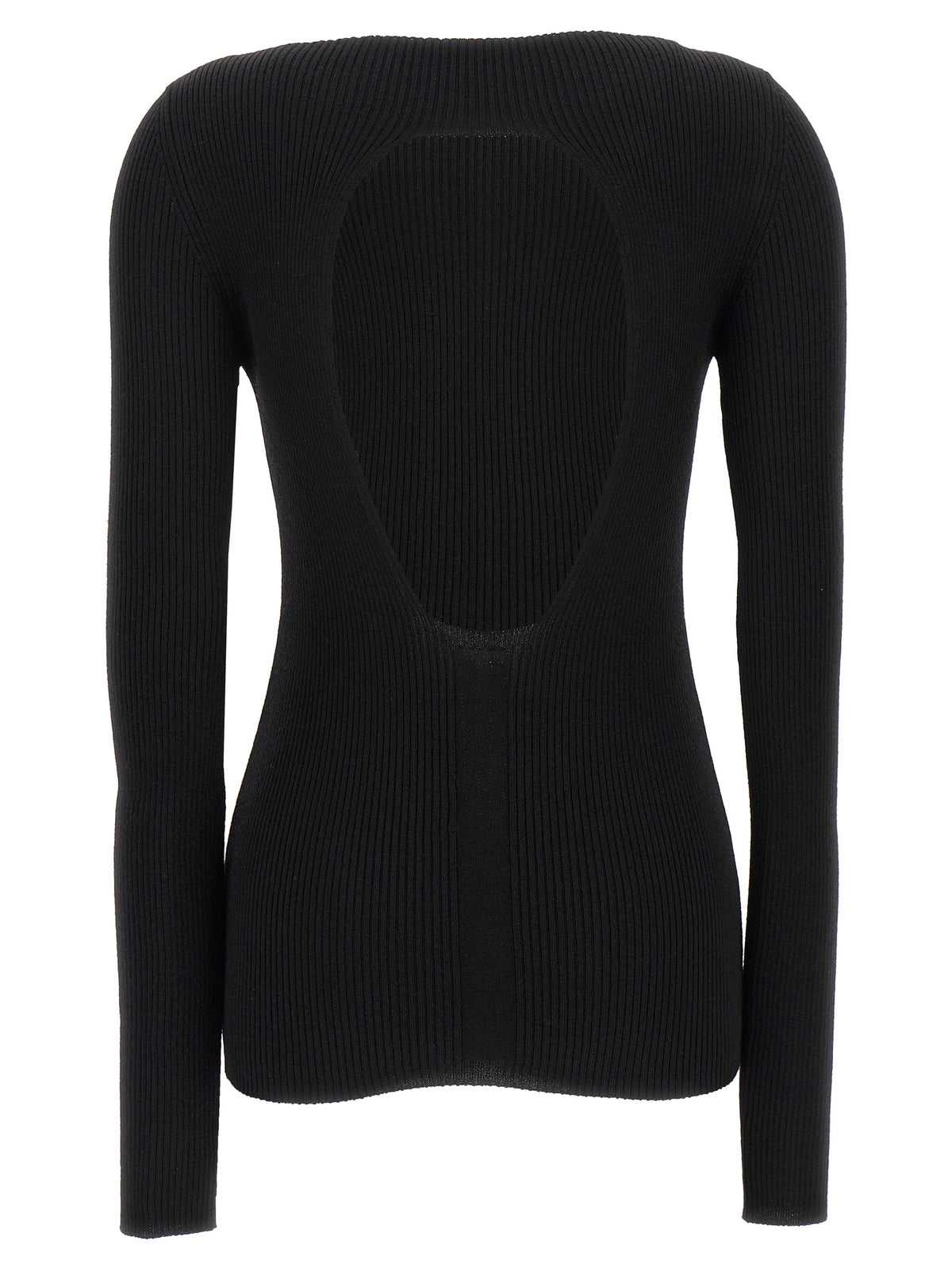 Rick Owens Al Top Black Wool Cardigan