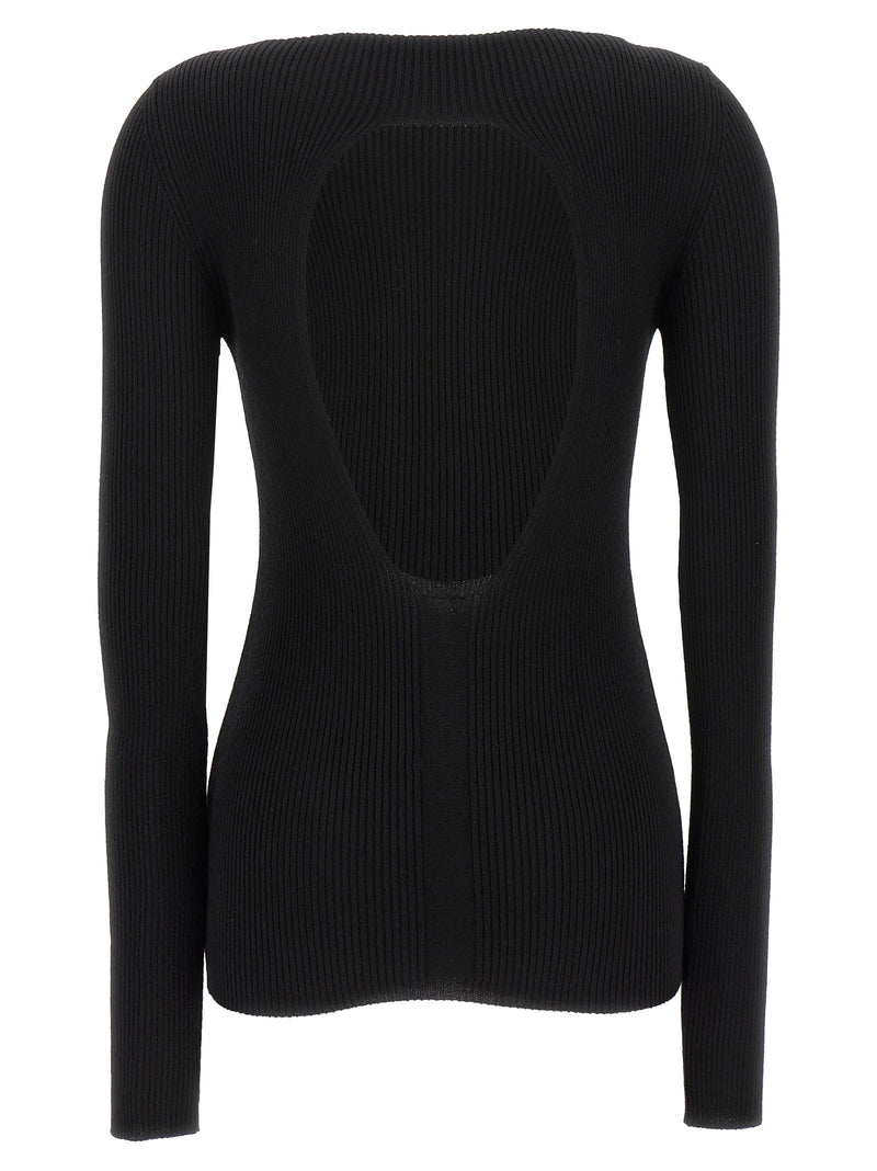 Rick Owens Al Top Black Wool Cardigan