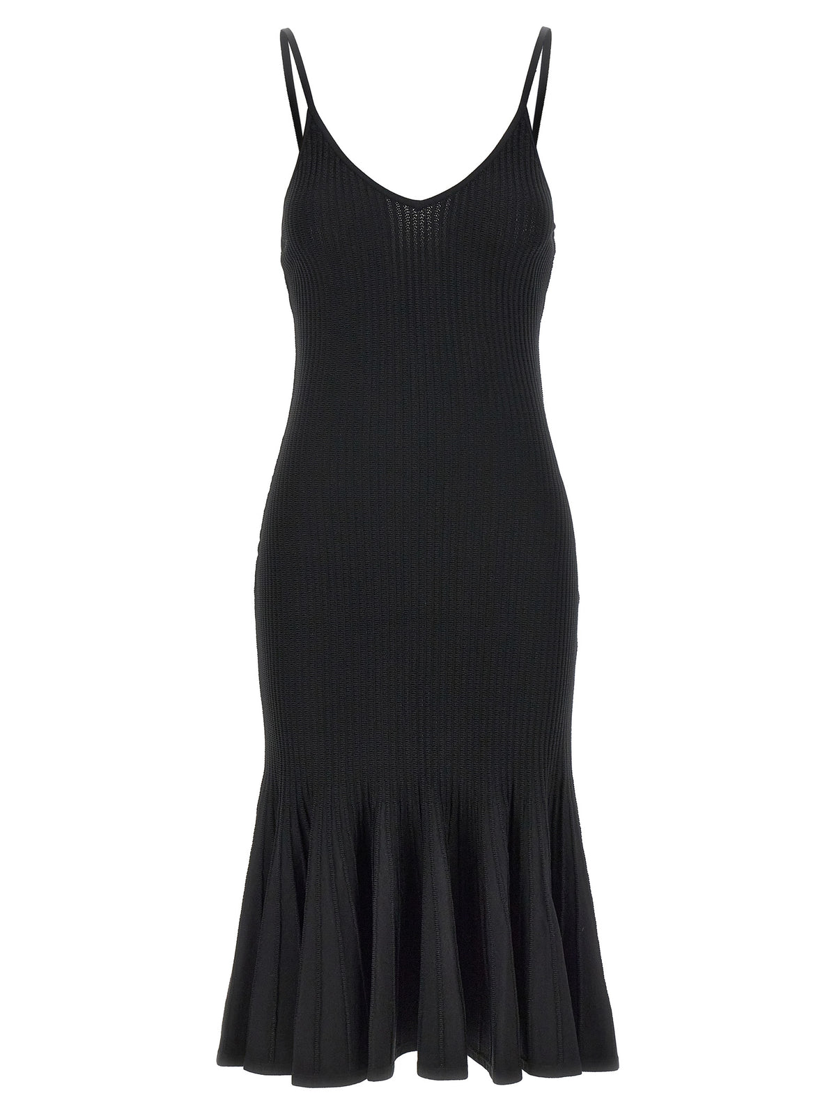 Khaite Black Viscose Midi Dress - Queen Collection
