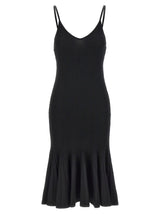 Khaite Black Viscose Midi Dress - Queen Collection