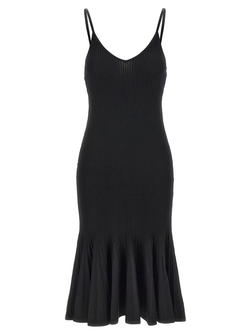 Khaite Black Viscose Midi Dress - Queen Collection